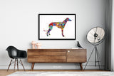 Greyhound Painting, Greyhound Watercolor, Greyhound Print, Greyhound Gift, Dog Lover, Animal Print, Dog Poster, Greyhound Art, Dog Art-886