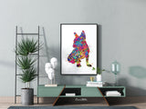 French Bulldog Watercolor Dog Print Frenchie art print Bouledogue Francais Floral Art Pet Doglover Art Friend Animal Dog Poster Dog Art-1555