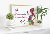 Pregnant Woman Quote Great Adventure Watercolor Print Pregnancy Flowers Obstetrician Nursing Baby Shower New Mum Art Gift OBGYN Gift-1350