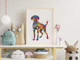 Hungarian Vizsla Dog Watercolor Print Magyar Dog Pet Gift Dog Love Puppy Friend Dog Art Customizable Animal Poster Vizsla Poster Dogart-1433