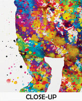 Shih Tzu Art Watercolor Print Dog Lovers Gift Dog Shih Tzu Dog Art Print Nursery Wall Art Paw Prints Wall Decor Home Decor Wall Hanging-714