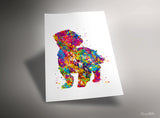 Shih Tzu Art Watercolor Print Dog Lovers Gift Dog Shih Tzu Dog Art Print Nursery Wall Art Paw Prints Wall Decor Home Decor Wall Hanging-714
