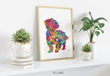 Shih Tzu Art Watercolor Print Dog Lovers Gift Dog Shih Tzu Dog Art Print Nursery Wall Art Paw Prints Wall Decor Home Decor Wall Hanging-714