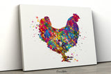 Chicken Watercolor Print Chicken Art Print House Warming Gift Pet Gift Animal Love Nursery Animal Decor Poster Farm Animal Poster-505