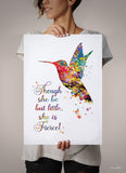 Hummingbird Quote Watercolor Print Housewarming Gift Wall Art For Her Gift Inspirational Motivational Wall Decor Home Decor Wall Hanging-14