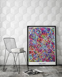 Galway Map, Galway Watercolor Print, Galway Street Map, Travel Decor, City Map Art, Map Wall Hanging, Ireland Street Map, Galway Poster-891
