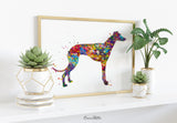 Greyhound Painting, Greyhound Watercolor, Greyhound Print, Greyhound Gift, Dog Lover, Animal Print, Dog Poster, Greyhound Art, Dog Art-886