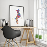 Chihuahua Dog Watercolor Print Chihuahua Playing Poster Gift Pet Dog Love Puppy Friend Animal Doglover Poster Decor Animal Art Dog Art-1508
