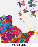 Corgi and Butterfly Watercolor Dog Print Dog Art Gift Pet Dog Love Pet Nursery Animal Dog Poster Cardigan Welsh Dog Art Doglover Gift-1635