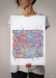 Cross Section of the Skin Watercolor Print Epidermis Histology Dermatology Art Skin Cell Medical Art Dermatologist Gift Clinic Decor-1159