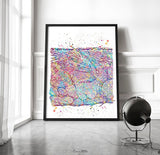 Cross Section of the Skin Watercolor Print Epidermis Histology Dermatology Art Skin Cell Medical Art Dermatologist Gift Clinic Decor-1159