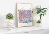 Cross Section of the Skin Watercolor Print Epidermis Histology Dermatology Art Skin Cell Medical Art Dermatologist Gift Clinic Decor-1159