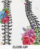Spine Floral Watercolor Print Human Spine Anatomy Flowers Medical Art Medicine Neurology Neurosurgeon Neurologist Doctor Clinic Office-1358