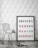 Sign Language Alphabet Watercolor Print American Sign Language Hand Signing Deaf ASL Fingerspelling Poster Manual Alphabet Medical Art-1338