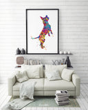 Chihuahua Dog Watercolor Print Chihuahua Playing Poster Gift Pet Dog Love Puppy Friend Animal Doglover Poster Decor Animal Art Dog Art-1508