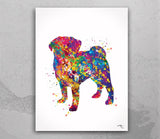 Pug Dog Watercolor Dog Print Pug Art Poster Gift Pet Dog Love Puppy Friend Animal Dog Doglover Gift Poster Pet Decor Animal Art Dog Art-1562