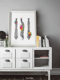 Spine Floral Watercolor Print Human Spine Anatomy Flowers Medical Art Medicine Neurology Neurosurgeon Neurologist Doctor Clinic Office-1358