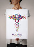 Caduceus WHNP Watercolor Print Wall Art Nurse Art Registered Nurse Gift Medical Art Science Art Gift Women's Health Nurse Practitioner-452