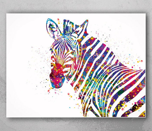 Zebra Watercolor Print Housewarming Gift Nursery Decor Wall Art Wall Decor For Kids Home Decor Cottage Wall Hanging Animal Love Wildlife-465