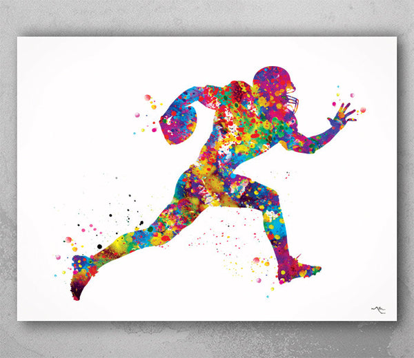American Football Watercolor Art Print American Football Player Art Poster Football Wall Art Wall Decor American Sport Art Wall Hanging-1156