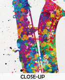 Saxophone Music Instrument Watercolor Print Saxophone Player Music Wall Art Saxophonists Jazz Geekery Nerdy Wall Hanging Music Poster-1132