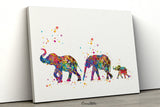 Elephant Family Lesbian Family Watercolor Print Art Decor Love is Love Wedding Gift idea LGBT, Gay Pride, Gay Art, Lesbienne Lesbian Art-656