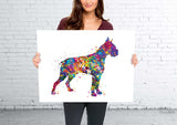 Boxer Dog, Watercolor Print, Doglover gift, Animal Print, Dog Art, Boxer Poster, Dog Poster, Animal Wall Decor, Custom Pet, Wall Hanging-944