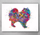 Pomeranian Watercolor Print Wall Art Pet Loss Gift Doglover Poster Wall Decor Dog Art Custom Dog Art Personalized Gift Wall Hanging-752