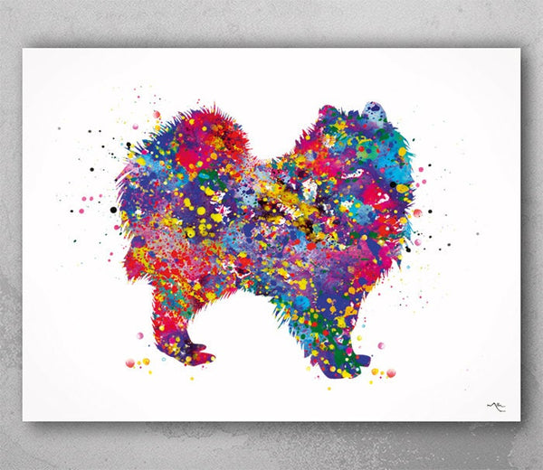 Pomeranian Watercolor Print Wall Art Pet Loss Gift Doglover Poster Wall Decor Dog Art Custom Dog Art Personalized Gift Wall Hanging-752