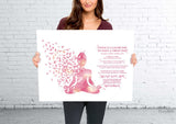 Yoga Art, Yogi, Yoga Poster, Yoga Pose, Yoga Print, Yoga Woman Watercolor, Yoga Studio, Blush Pink, Yoga Wall Decor, Yoga Gift, Yoga-2383