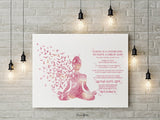 Yoga Art, Yogi, Yoga Poster, Yoga Pose, Yoga Print, Yoga Woman Watercolor, Yoga Studio, Blush Pink, Yoga Wall Decor, Yoga Gift, Yoga-2383