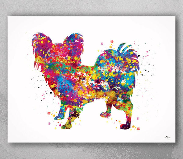 Papillon Dog Art Watercolor Dog Print Pet Gift Pet Dog Love Friend Dog Papillon Dog Puppy Gift Dog Art Wall Art Doglovers Gift Dog Print-410