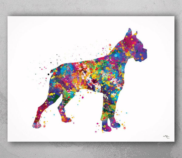 Boxer Dog, Watercolor Print, Doglover gift, Animal Print, Dog Art, Boxer Poster, Dog Poster, Animal Wall Decor, Custom Pet, Wall Hanging-944