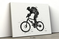 Mountain Bike Watercolor Print Dirt Bike Mountain Biker Poster Mountain Biking Stunt Racing Bike Mountain Bike Road Bike MTB Wall Art-1088