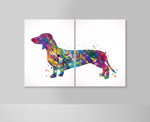 Dachshund Dog Watercolor Print Fine Art Dachshund Painting Print Children's Wall Art Dog Lover Doxie Teckel  Sausage Dog Art Dog Art-737