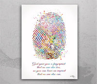 Personalized Fingerprint, Actual Fingerprint, Watercolor Print, Digital Download, Keepsake, Memorial Gift, Unique Gift, Loss Gift, Download