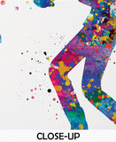 Jazz Man Music Notes Watercolor Print Musician Wall Art Poster Music Studio Saxophonist Saxophone Player Wall Decor  Sax Wall Hanging-1366