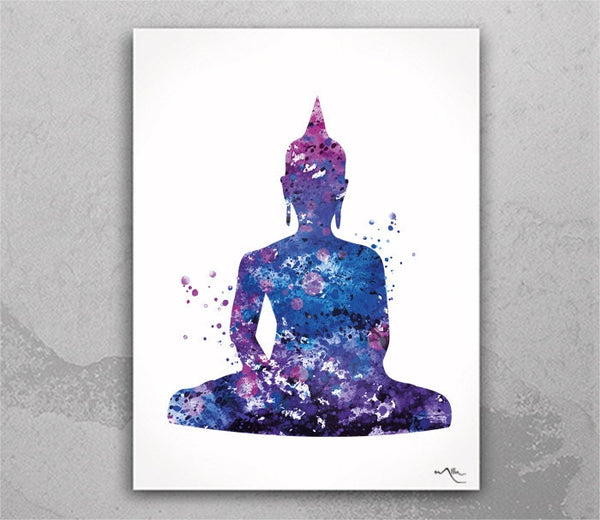 Buddha Watercolor Art Print Wall Art  Yoga Studio Poster House Decor Relaxation Housewarming Gift Wall Decor Art Home Decor Wall Hanging-689