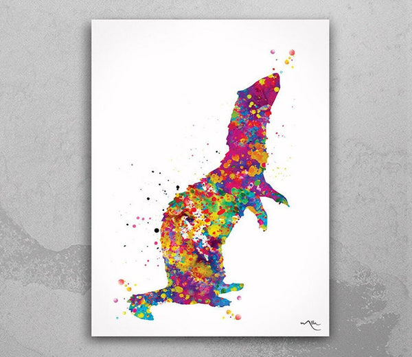 Ferret Watercolor Print Ferret Painting Nursery Wall Art Domestic Animal Pet Gift Kids Room Decor Ferret Poster Wall Hanging Ferret Art-1164