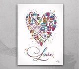 Kitchen Art Watercolor Print Eat Drink Love Set of 3 Kitchen Wall Art Housewarming Gift Food and Drink Dining Room Wall Decor Dine Room-2380