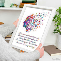 Free Mind Quote Watercolor Print Motivational Quote Meditation Art Yoga Print Psychology Clinic Therapy Art Yoga Studio Wall Art Nirvana-323
