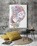 Pregnancy Watercolor Print Womb Pregnancy Anatomy Gynecology Obstetrician Nursing Midwife Baby Fetus Medical Art Clinic Doctor Gift-1096