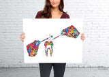 Dental Treatment Watercolor Print Tooth Anatomical Art Dental Clinic Decor Art Dentistry Office Medical Graduaiton Dentist Gift Art-1421