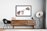 Dental Treatment Watercolor Print Tooth Anatomical Art Dental Clinic Decor Art Dentistry Office Medical Graduaiton Dentist Gift Art-1421