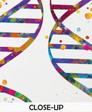 DNA Art Watercolor Print dna molecule Medical Wall Art Nurse Gift Medical Art Science Art Doctor Clinic Genetic Microbiology Biology-228