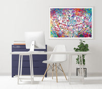 Dental X-RAY Baby Teeth Watercolor Print Tooth Anatomy Pediatric Dentist Dental Clinic Medical Art Dentistry Pan X Ray Orthodontist-2447