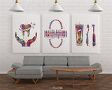 Dental Hygienist Gift Set Watercolor Print Dental Gift Decor Dentist Present Medical Art Dental Care Dentist Office Dentistry Clinic-655