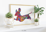 Dachshund Watercolor Print Sausage Dog Teckel Print Pet Gift Doxie Dog Love Puppy Friend Dog Poster Dog Art Poster Doodle Dog Poster-541