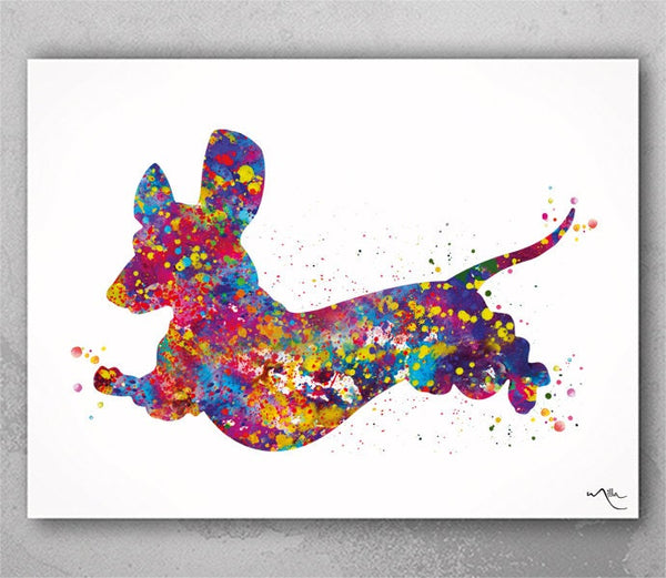 Dachshund Watercolor Print Sausage Dog Teckel Print Pet Gift Doxie Dog Love Puppy Friend Dog Poster Dog Art Poster Doodle Dog Poster-541