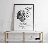 Let That Shit Go Watercolor Print Wall Art Quote Art Home Housewarming Gift Motivational Typo Art Meditating Inspirational Funny Quotes-2452